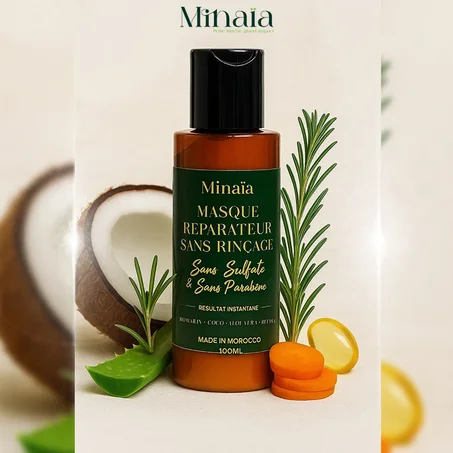 ماسك MINAÏA  لإصلاح الشعر التالف بدون شطف