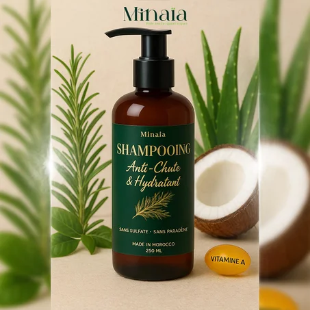شامبو MINAÏA طبيعي مضاد لتساقط الشعر ومرطّب