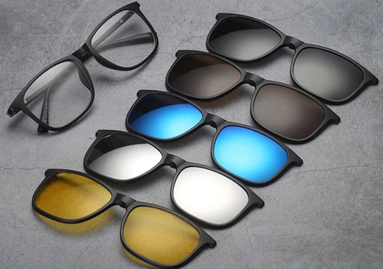 نظارات شمسية 6 في 1 متعددة الألوان