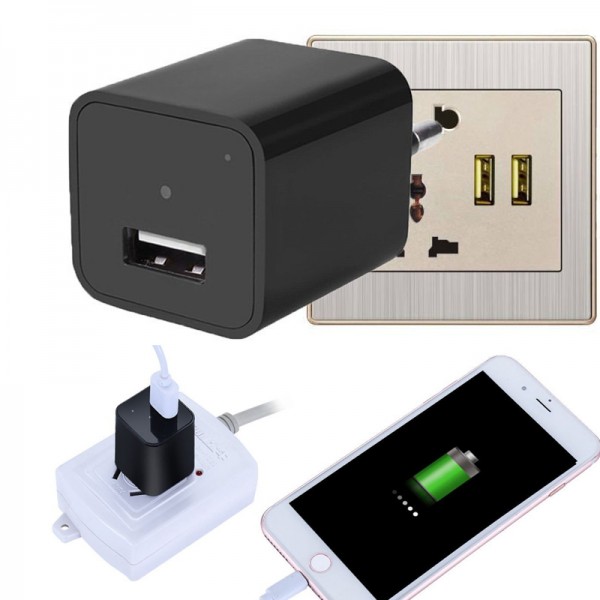 Gasvormig verrader breedte Mini chargeur d'appareil photo Adaptateur de chargeur mural USB 1080P pour  la sécurité