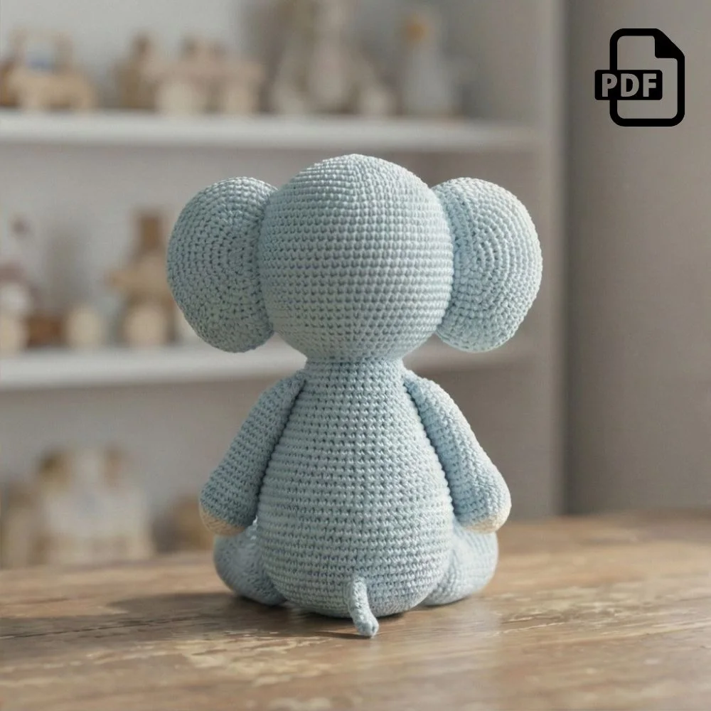 Cozy Elephant Amigurumi Pattern PDF | Kids Play Toy