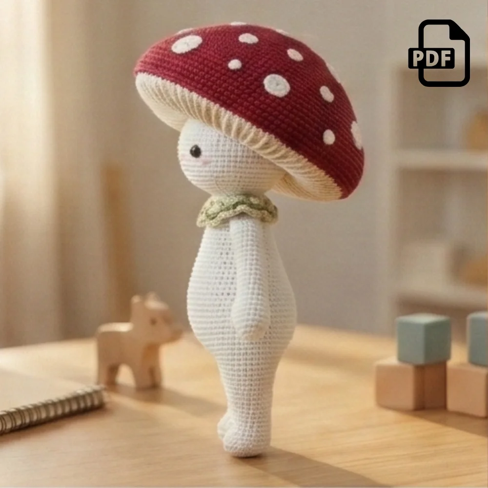 Big Mushroom Guy Amigurumi Pattern PDF | Kids Play Toy