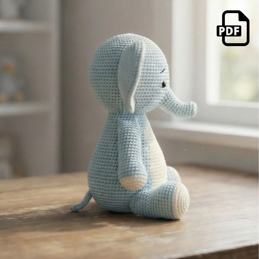 Cozy Elephant Amigurumi Pattern PDF | Kids Play Toy