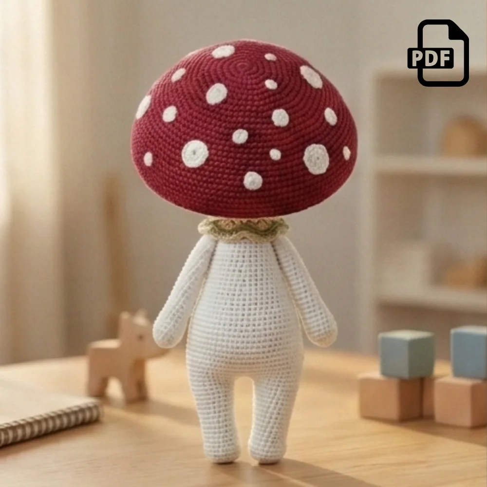 Big Mushroom Guy Amigurumi Pattern PDF | Kids Play Toy
