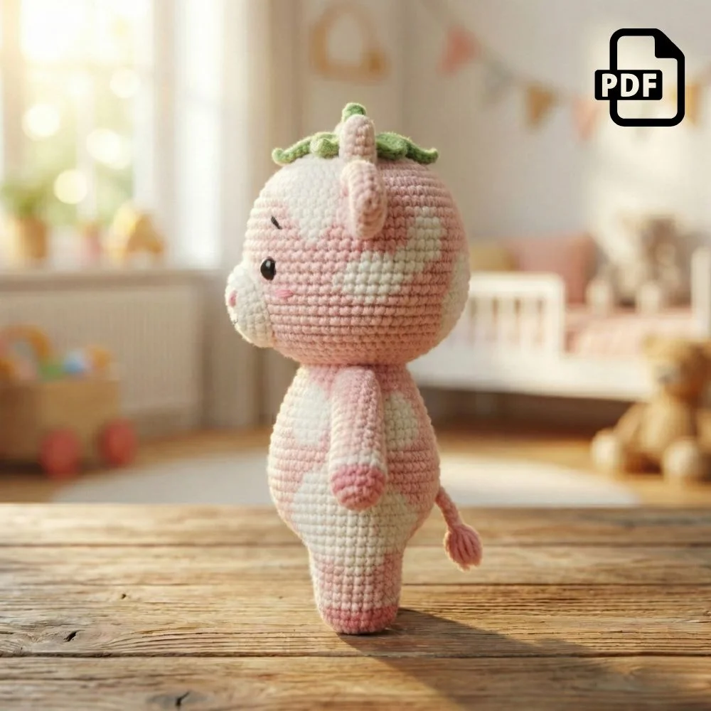 Strawberry Cow Amigurumi Pattern PDF | Kids Play Toy