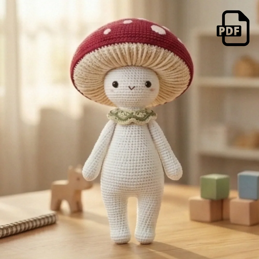 Big Mushroom Guy Amigurumi Pattern PDF | Kids Play Toy