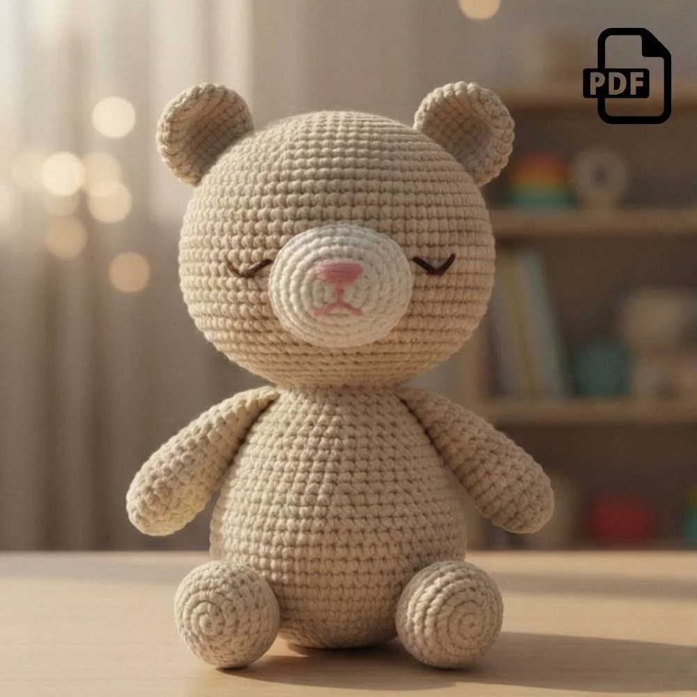 Cozy Teddy Bear Amigurumi Pattern PDF | Kids Play Toy