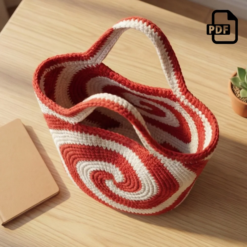 Swirl Tote Bag Crochet Pattern PDF | Bag Pattern