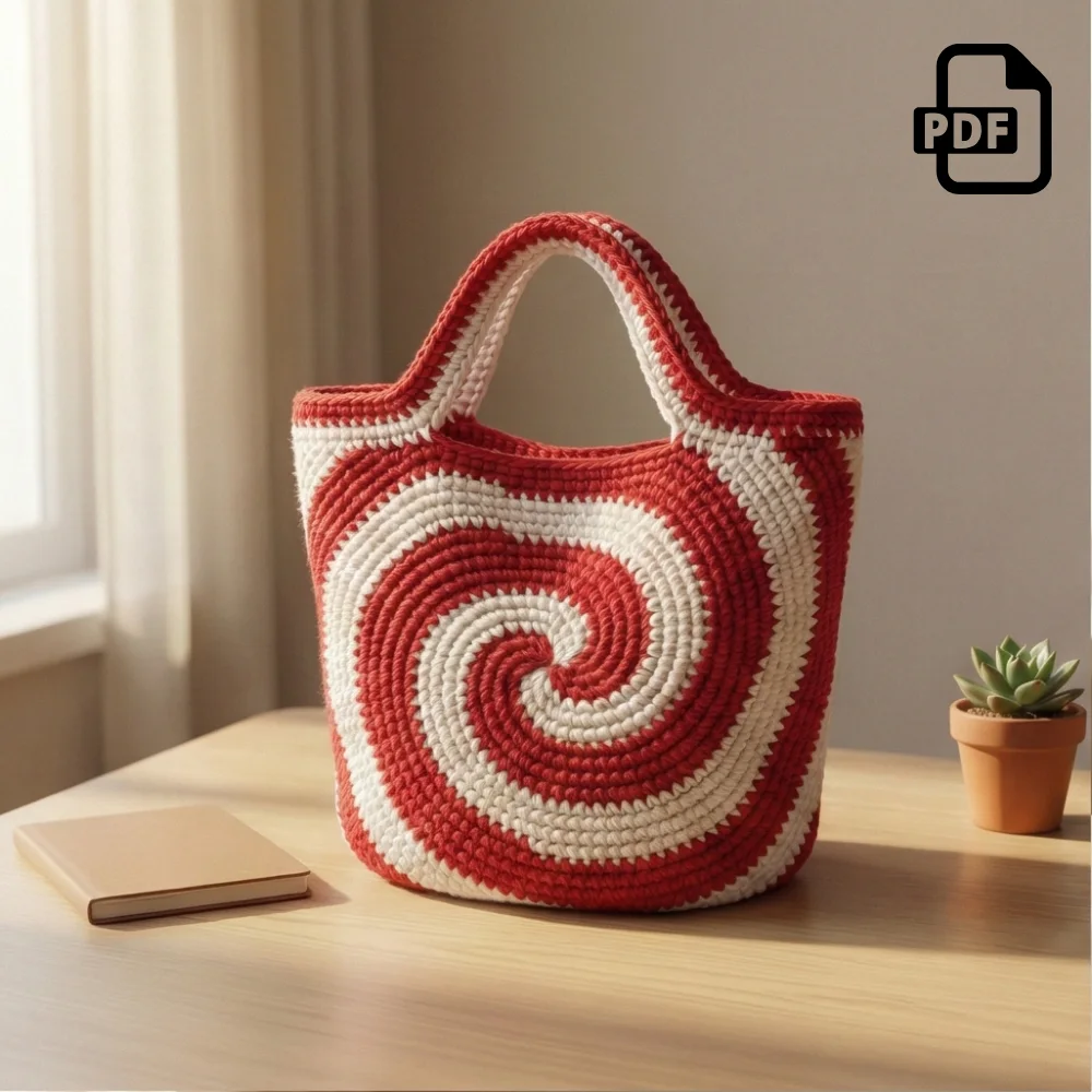 Swirl Tote Bag Crochet Pattern PDF | Bag Pattern