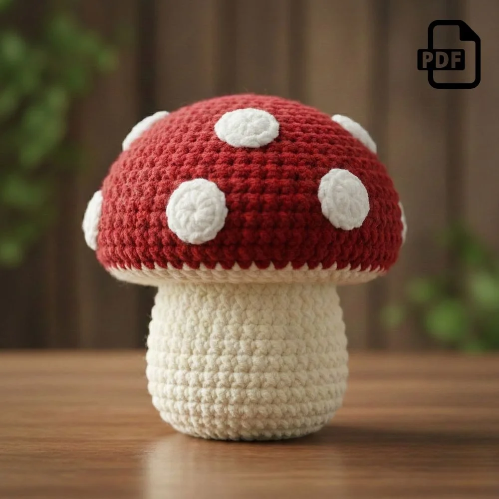 Kawaii Mushroom Amigurumi Pattern PDF | Kids Play Toy