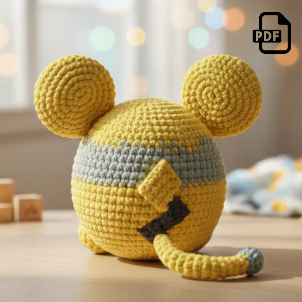 Electric Cheese Mouse Amigurumi Pattern PDF | Kids Play Toy
