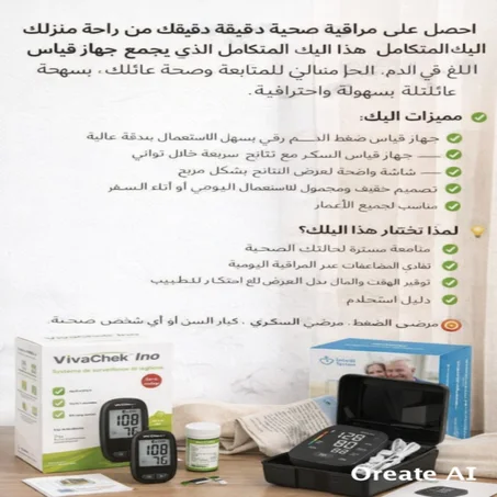🩺 باك العناية الصحية المنزلية – قياس ضغط الدم + قياس السكر