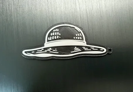 porte cles chapeau de paille luffy