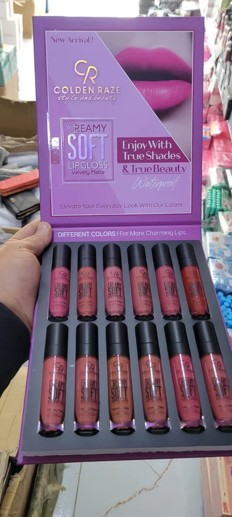 Pack 12 gloss rouge à lèvers GR