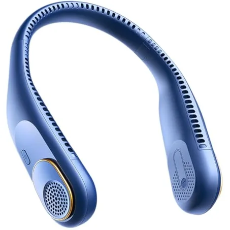 رات | لا تسبب تشابك الشعر - مروحة قابلة لإعادة الشحن عبر منفذمروحة رقبة محمولة من سويتفول، تبريد 360 درجة، مروحة شخصية بدون شف USB بسعة 4000 مللي أمبير، مثالية للسفر، وا