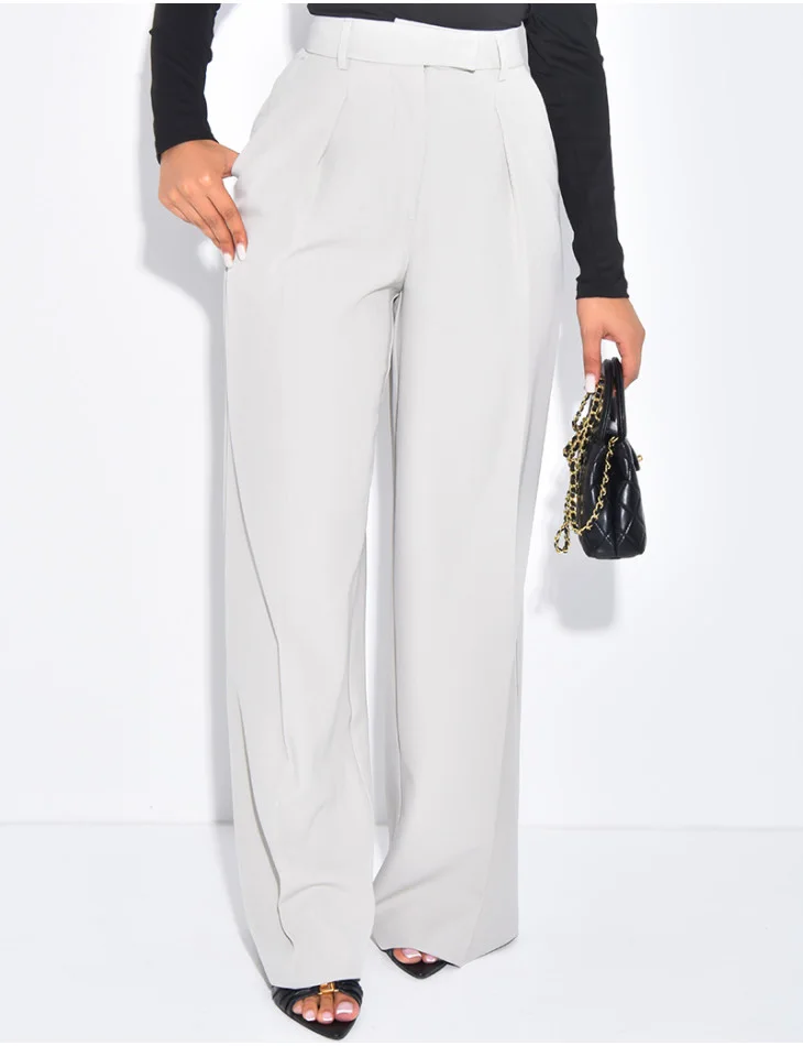 Pantalon de tailleur coupe droite