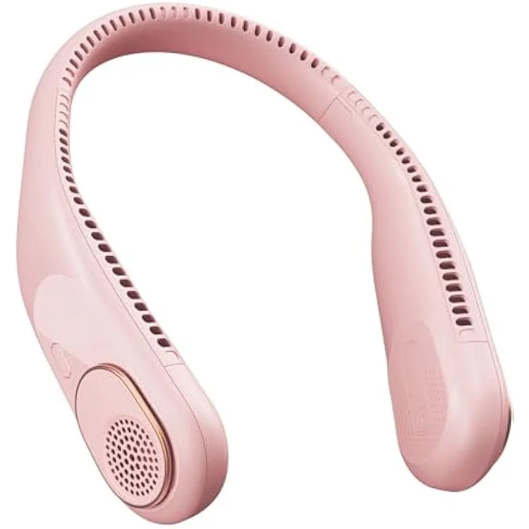 رات | لا تسبب تشابك الشعر - مروحة قابلة لإعادة الشحن عبر منفذمروحة رقبة محمولة من سويتفول، تبريد 360 درجة، مروحة شخصية بدون شف USB بسعة 4000 مللي أمبير، مثالية للسفر، وا