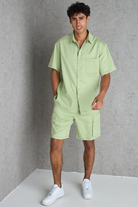 Ensemble 2 pièces chemise + short noir