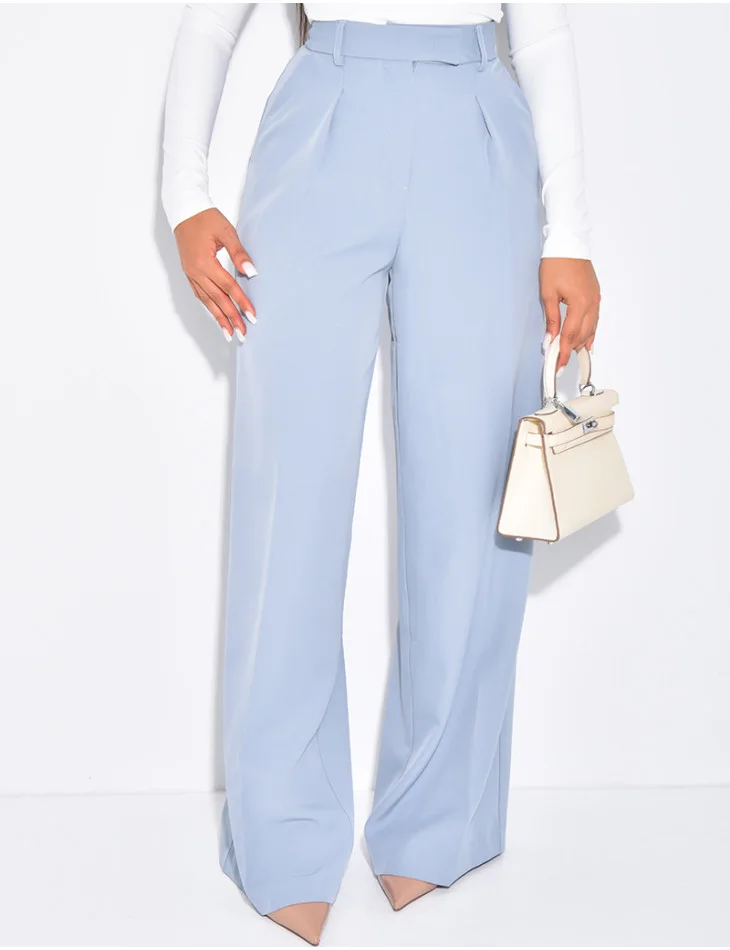 Pantalon de tailleur coupe droite