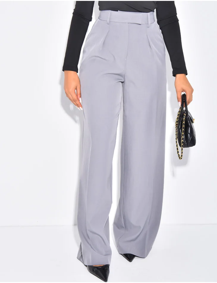 Pantalon de tailleur coupe droite