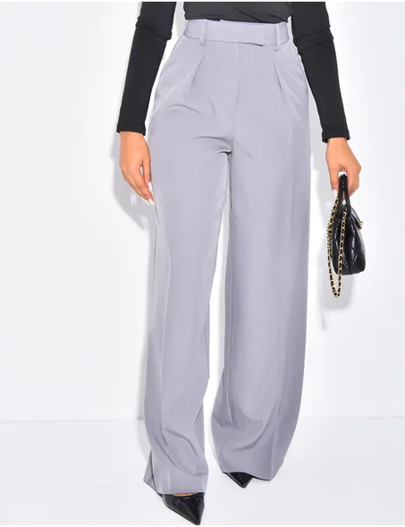 Pantalon de tailleur coupe droite