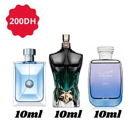 Hawas ice + le beau le parfum + versace pour homme