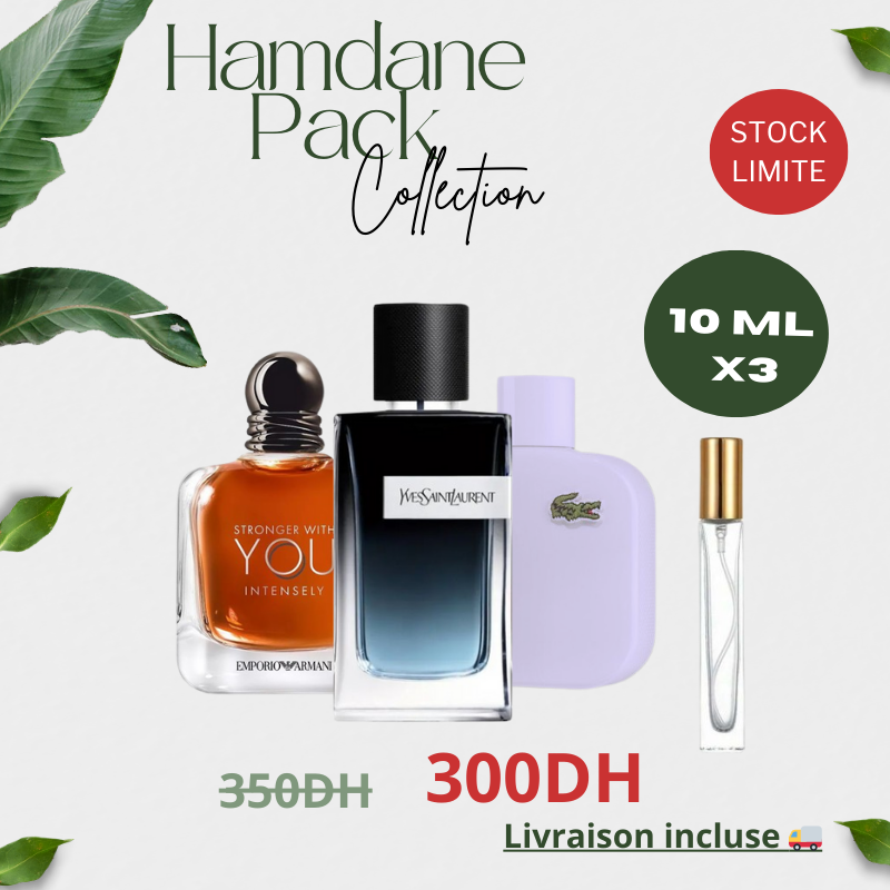 Pack 10ml Y YSL + 10ml SWY Intensely + 10ml Lacoste blanc + Liv