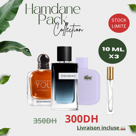 Pack 10ml Y YSL + 10ml SWY Intensely + 10ml Lacoste blanc + Liv