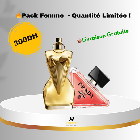 Pack Femme– 10ml Prada Paradoxe + 10ml JPG Divine + Livraison Gratuit