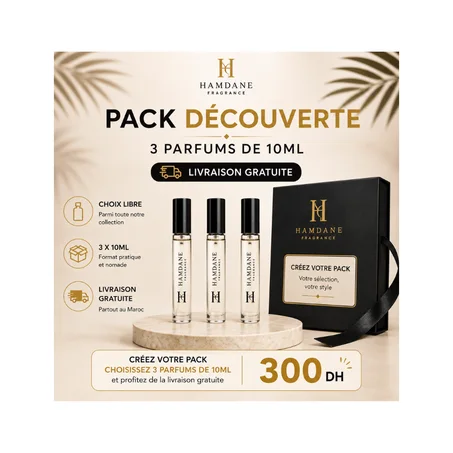 Pack Découverte – 3 Parfums de 10ml | 300 DH Livraison Gratuite