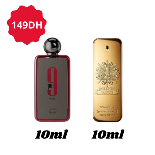 One million parfum + 9pm rebel