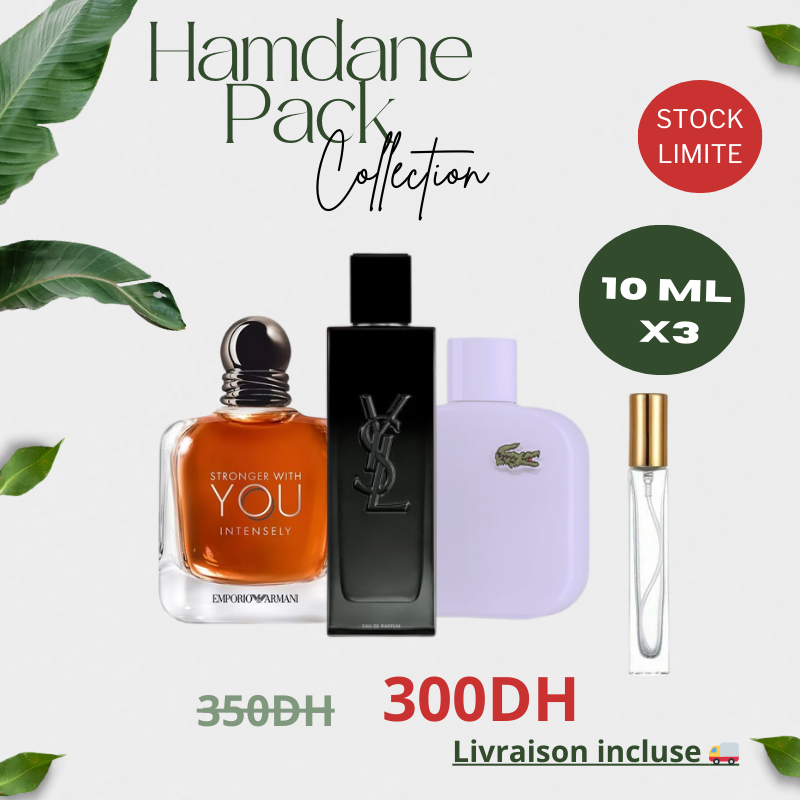 Pack 10ml Myself YSL + 10ml SWY Intensely + 10ml Lacoste blanc + Liv