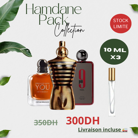 Pack 10ml SWY Intensely  +  10ml le male Elixir +9pm Rebel  + Liv