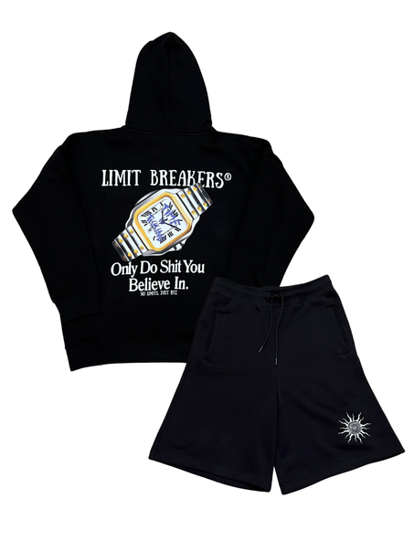 Limit Breakers Set – Black (Hoodie + Shorts)