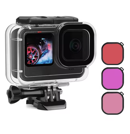 Boitier Etanche +Filtres pour GoPro Hero 9 & 1O & 11 & 12