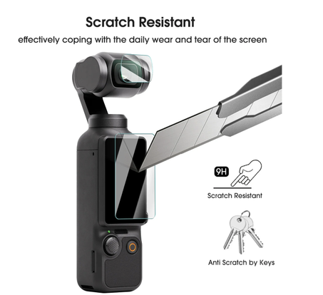 Protecteurs d'écran et objectif d'appareil photo pour DJI OSMO Pocket 2/3