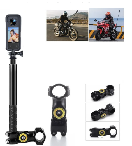 Selfie Stick invisible pour moto et vélo Aluminum