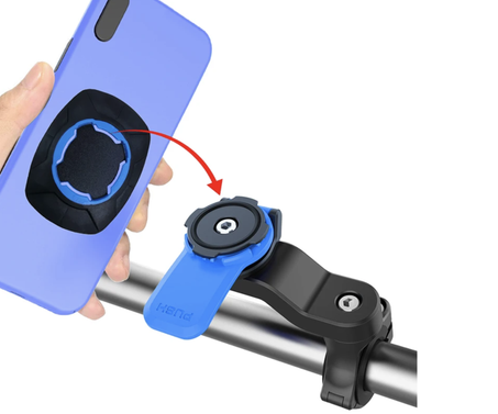 Support de téléphone pour moto et vélo, support rotatif à 360 ° Bleu