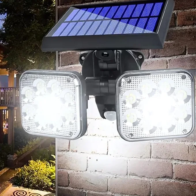 مصباح قوي بالطاقة الشمسية مع استشعار للحركة