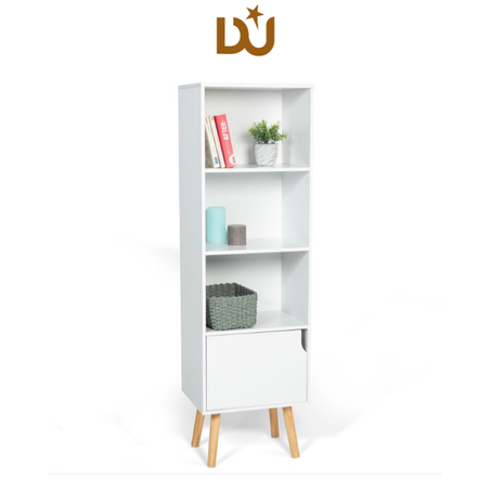 Bibliothèque étagère  scandinave blanc.130cm/40cm/30cm.