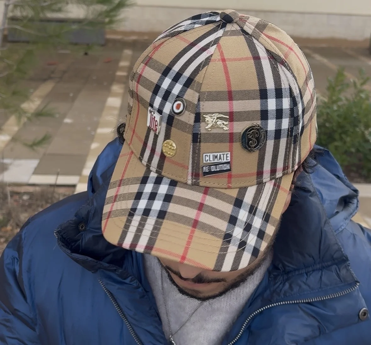 Burberry Check Badge Cap – Beige Edition