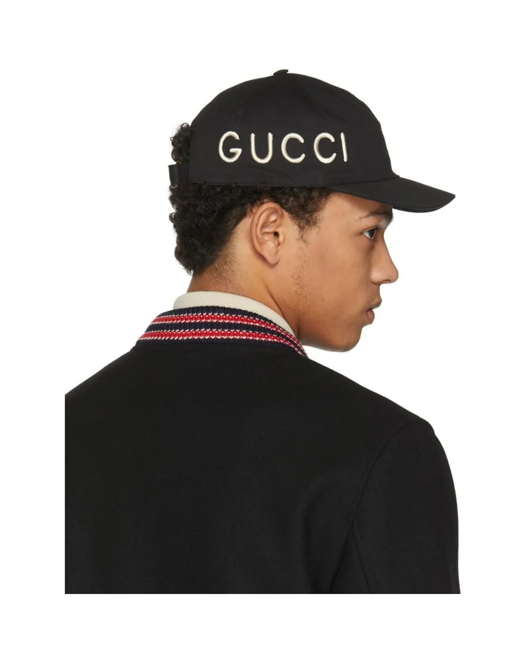 Casquette Baseball Noire – Logo Gucci Brodé