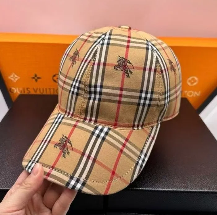 Burberry Vintage Check Cotton Baseball Cap