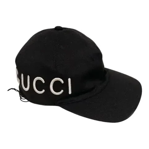 Casquette Baseball Noire – Logo Gucci Brodé