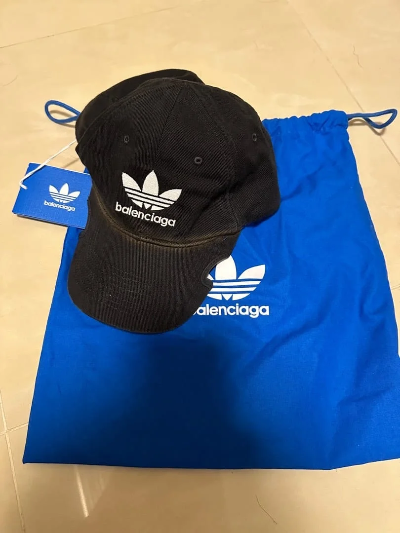 Casquette Baseball Noir Délavé – Style Balenciaga