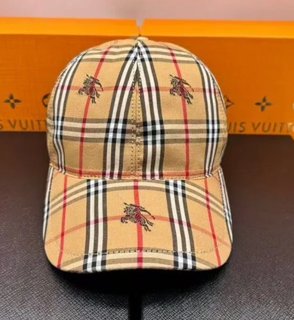 Burberry Vintage Check Cotton Baseball Cap