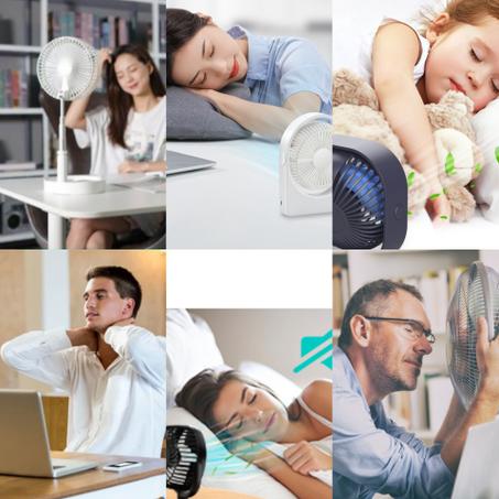 مروحة المحمولة قابلة للشحن للتخييم في الهواء الطلق مكتب المنزل