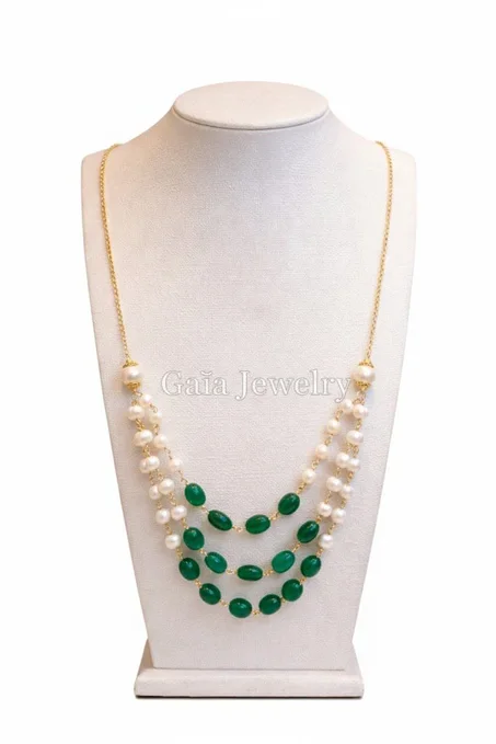 Collier "ÉMERAUDE OCÉANE"