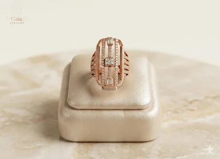 Bague "Éclat Vertical"