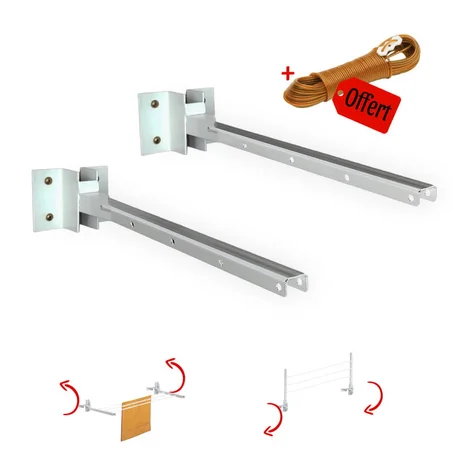 Sèche linge mural  rabattable avec corde 20M